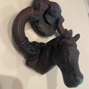 Horse head door knocker